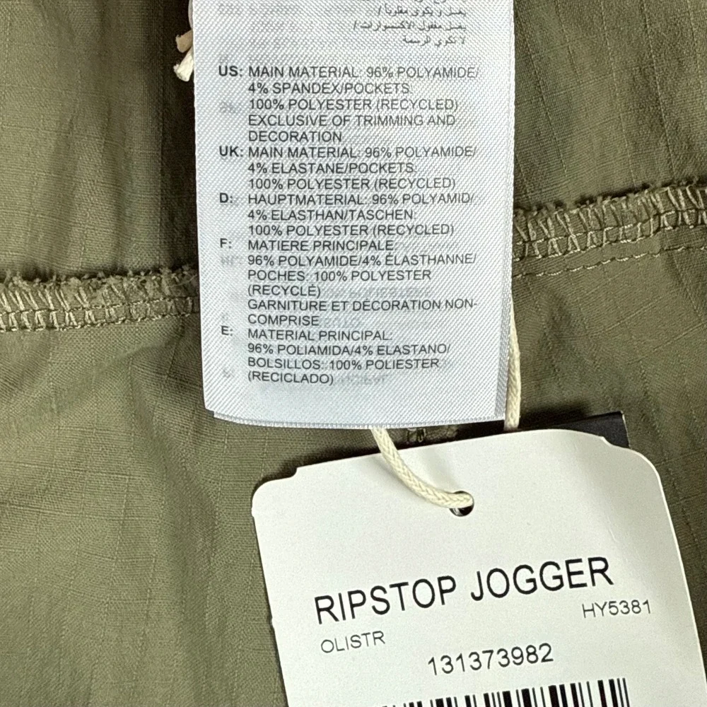 NEW Adidas Mens 2XL Olive Green Ripstop Jogger Pants HY5381